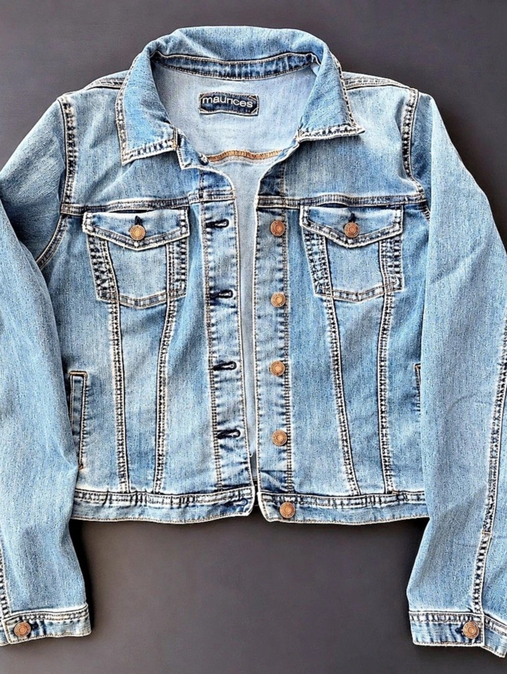 maurices Classic Denim Jacket Women's Denim Jacket Blue XL